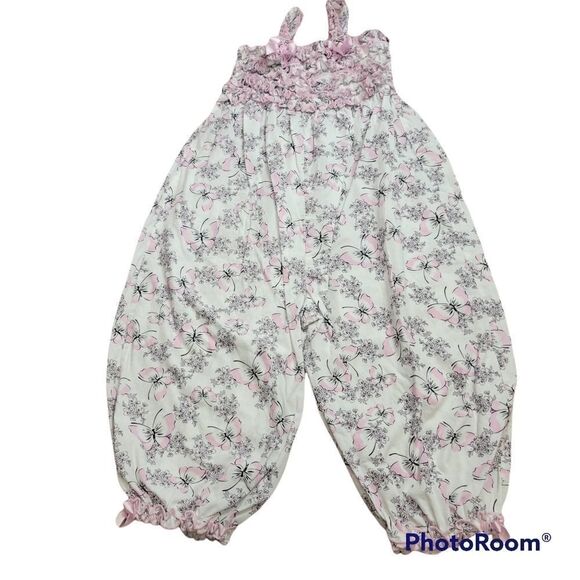 Bonnie Jean butterfly floral jumpsuit 6 - Picture 1 of 4